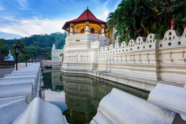 The revered Temple of the Tooth Relic in Kandy, one of the most sacred places for Buddhists around the world.